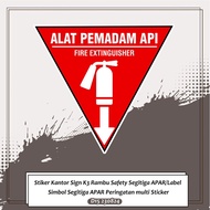 K3 Sign Office Sticker Safety Triangle APAR Sign/Triangle APAR Symbol Label multi Sticker Warning