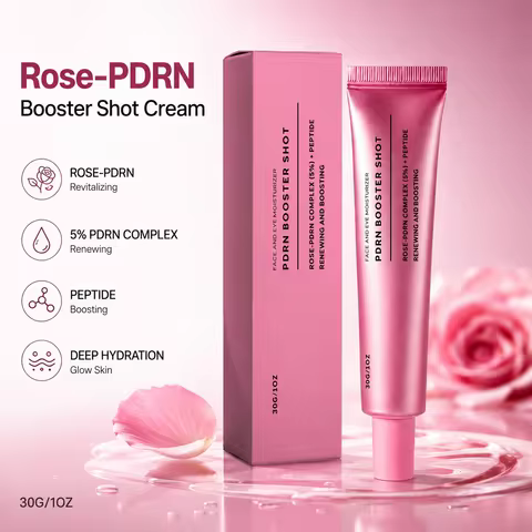PDRN Booster Shot Serum With Rosy-PDRN Peptide For Dark Spots Care,Balance Skin Tone Deep Hydration 