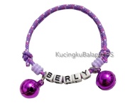 Kalung Kucing Lonceng Nama Motif Polos / Kalung Kucing Nama / Kalung Anjing Nama / Kalung Lonceng / 