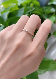 18k 玫瑰金鑽石造型戒指 單鑽戒指 750 玫瑰金