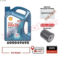 600039823 Shell Helix HX7 10W40 semi synthetic engine oil (4 liter) P.M for Honda, Toyota, Perodua, 