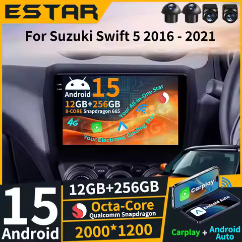 Android 15 For Suzuki Swift 5 2016 - 2020 Car Radio GPS Multimedia Player Navi Head Unit Wireless Ca