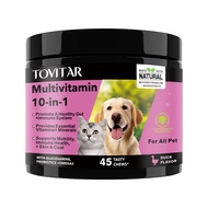 Tovitar® multivitamin supplement 10 in 1 vitality supports cats and dogs 45 chews