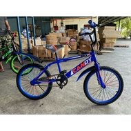 BASIKAL BMX BODY GT TYPE SAIZ 20" INCI DENGAN RIM COLOR  DAN JEJARI BERWARNA