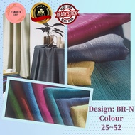 Kain Langsir Blackout Bunga Timbul Bidang 60''/ Curtain Sunblock Embossing Cloth 80%~95% (BR-N25~52)