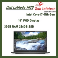 Dell Latitude 7420 14” FHD Intel Core i7-11th Gen 32GB RAM 256/512GB SSD  Win 11Pro MS office 2021[R