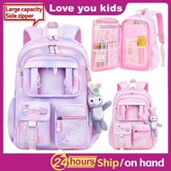 Backpack For Kids Girl Grade 1-6 Bag For School Bag For Kids Girl Pink School Bag For Kids Girl
