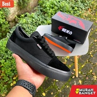 LOKAL Aekoshoes Casual Fullblack Original Indonesian Local Product canvas casual black work sneakers