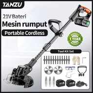 TANZU 21V Mesin Rumput Lawn Mower Rechargeable  Electric Grass Cutter Grass Trimmer 30000 rpm  Cordless Pemotong Rumput /