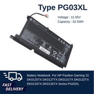 แบตเตอรี่ HP PG03XL ของแท้ สำหรับ Pavilion Gaming 15 DK0125TX DK0127TX DK0131TX DK0132TX DK0133TX DK