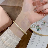 Dasheng Jewelry Auspicious Words Gold-Painting 999.9 Sterling Silver Bracelet Female Sterling Silver