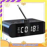 【W】Digital Alarm Clock DAB/FM Radio, Support Bluetooth Connection, with Bass Diaphragm, LED High-Definition Display