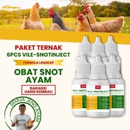 Vile-Snotinject - Medicine for Chickens, Snoring, Snot, Flu, Inflammation 10ml x 6 100% Tested Guara
