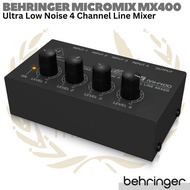 Behringer Micromix Mx400 4 Channel Line Mixer | Mini Compact Portable