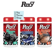 TTS - Revv Car Care Wipes (Car Dashboard Wipes / Windscreen & Window Wipes / Leather Protectant Wipe