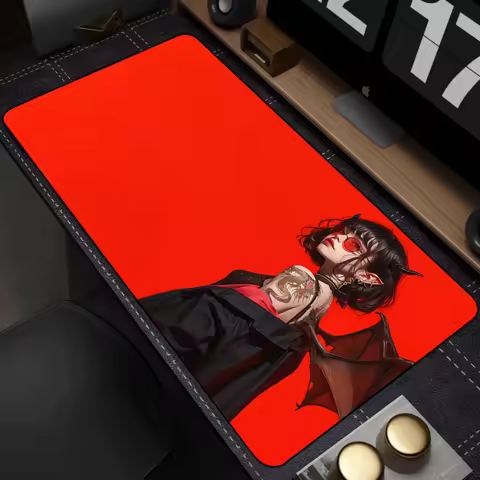 Japanese Style Anime Red Girl Pc Game Mousepad Large Mouse Pad XXL Gamer Mouse Mat Office Table Carp