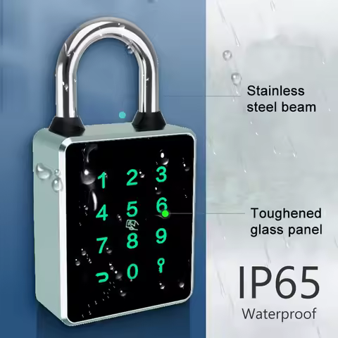 TUYA/TTLOCK APP Fingerprint Lock Keyless Anti Theft Padlock Aluminum Alloy IP65 Waterproof for Cabin
