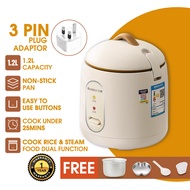 【Limited Time Special 39】Mini Rice Cooker 1.2L Non Stick Multi function Electric Cooker Steamer 迷你电饭