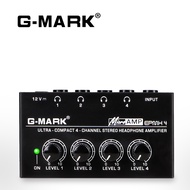 G-MARK EPMH4 Stereo Headphone Amplifier Whole Metal Ultra-Compact 4 Channels Mini Earphone Splitter 