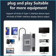 Utake USB TypeC Hub Laptop Stand Holder 9 in 1 USB3 0 5Gbps Data Transfer 2xHDMI4k