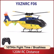 YXZNRC F06 EC135 2.4G 6CH 6 Axis Gyroscope RC Helicopter Model 1:36 Scale RTF Direct Drive Dual Brus
