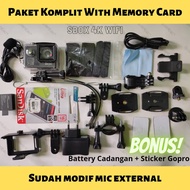 Kogan SBOX 4K Ultra Wifi Sport Cam Action Camera 4K Full HD Modif Mic External Kamera Aksi