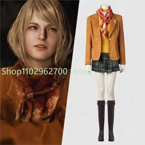 Ashley Graham Cosplay Game Evil 4 Cosplay Costume Jacket Dress Women Sweaters Outfits Ashley Graham 