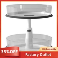 2-Tier Lazy Susan Turntable and Height Adjustable Cabinet Organizer with 1X Large Susan and 3 x Divided Susan, Removable Factory Outlet