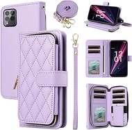 Furiet Argyle Wallet Case for T-Mobile Revvl 6 Pro/6X Pro 5G with Wrist Strap Shoulder Strap, 9+ Car
