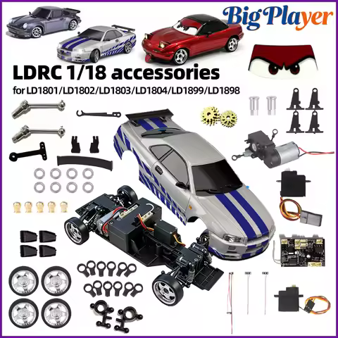 LDRC Parts AE86 LD1801 LD1802 LD1803 LD1804 A01 A02 1/18 RC Car Spare Drift Tire Parts Upgrade Acces