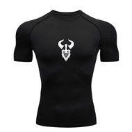 VIKING COMPRESSION SPORTS T-SHIRT/ VIKING T-SHIRT/ COMPRESSION SPORTS T-SHIRT/ DRYFIT T-SHIRT GYM T-