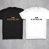 COACH GOLD PRINT CLOTHING SHIRT OUTWEAR MEN WOMEN UNISEX CASUAL TSHIRT