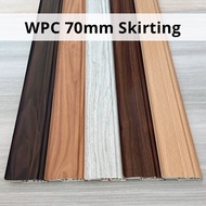 WPC 70MM Skirting / Flooring Accessories / Aksesori Lantai / Profil Skirting SPC Floor Vinyl