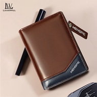 LouisWill ผู้ชายกระเป๋าสตางค์บัตร RFID กรณีบัตรความปลอดภัยผู้ถือบัตรป้องกันการขโมย RFID การบล็อก PU 