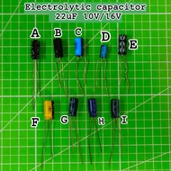 Electrolytic capacitor 22uF 10V/16V