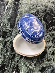 大清雍正年製 青花瓷 首飾盒 古董 古玩