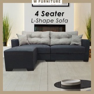 Wfurniture L Shape Sofa/sofa fabric/sofa 4 seater/Sofa 4 L/sofa kain/沙发