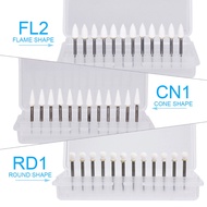 12Pcs/Pack Dental FG Burs Cone White Stone Polishing Bur Flame Point Abrasion Bur High Speed Handpie