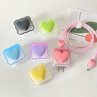 For sale 1 Set of 5 PCS IPHONE 18W 20W Cable & Charger Head Protective Cover Package for New 18w & 2