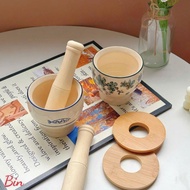 Convenient Japanese-style high-quality ceramic pestle and mortar set