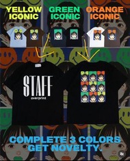 Overprint POP ART tee 黑色 STAFF 短袖