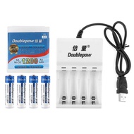 4 pcs 1200mah AA Charger and Battery Package