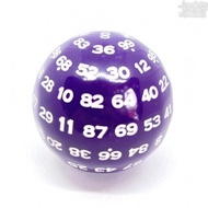 100-Sided Dice D-100 (White Letters On Purple Background) [Card House Table Game]