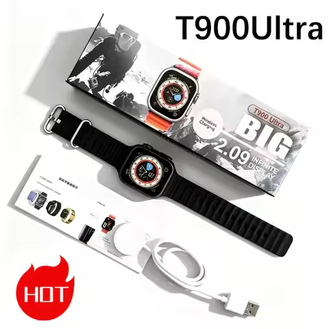 T900 Ultra Smart Watch 2.09" HD Screen 49mm Wireless Charging Bluetooth Call Fitness Smartwatch for 