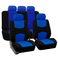 1 set / 9PCS car seat cover / Wira / Waja / Saga / Iswara / Myvi / Viva /Kancil 660 850 (Car seat cover / Sarung Kusyen Kereta) for 5-seater front and rear seats, fully enclosed fabric Seat cover/available in all seasons/waterproof