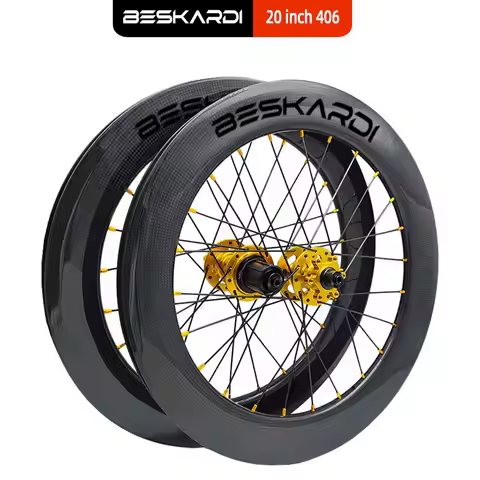 20 Inch 406 Carbon Wheels 11 Speed Super Light Folding Bicycle Rim Disc Brake 30 38 50 Depth for Bir