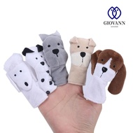 GIOVANNI Mini Animal Hand Puppet, Dinosaur Educational Toy Hand Finger Puppet, Animal Finger Puppet Plush Toy Safety Puppy Giraffe Doll Finger Puppet Toy Set Children