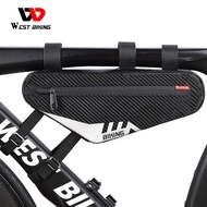 WEST BIKING MTB Road Bike Triangle Bag Repair Tools Pannier Black Bicycle Bag Cycling Tube Front Frame Bags Bicycle Accessories