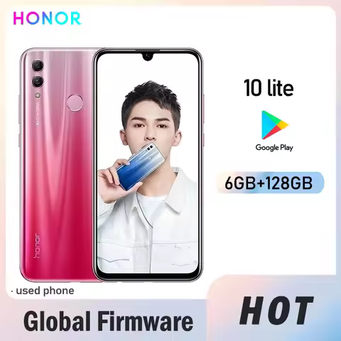 HONOR 10 Lite 4G smartphone Global firmware RAM 6GB ROM 128GB battery 24MP camera 6.21 inch EMUI 9.0