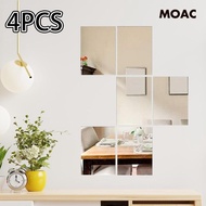 [ 4x Acrylic Mirror Wall Stickers Wall Sticker to Install Mirror Sheets